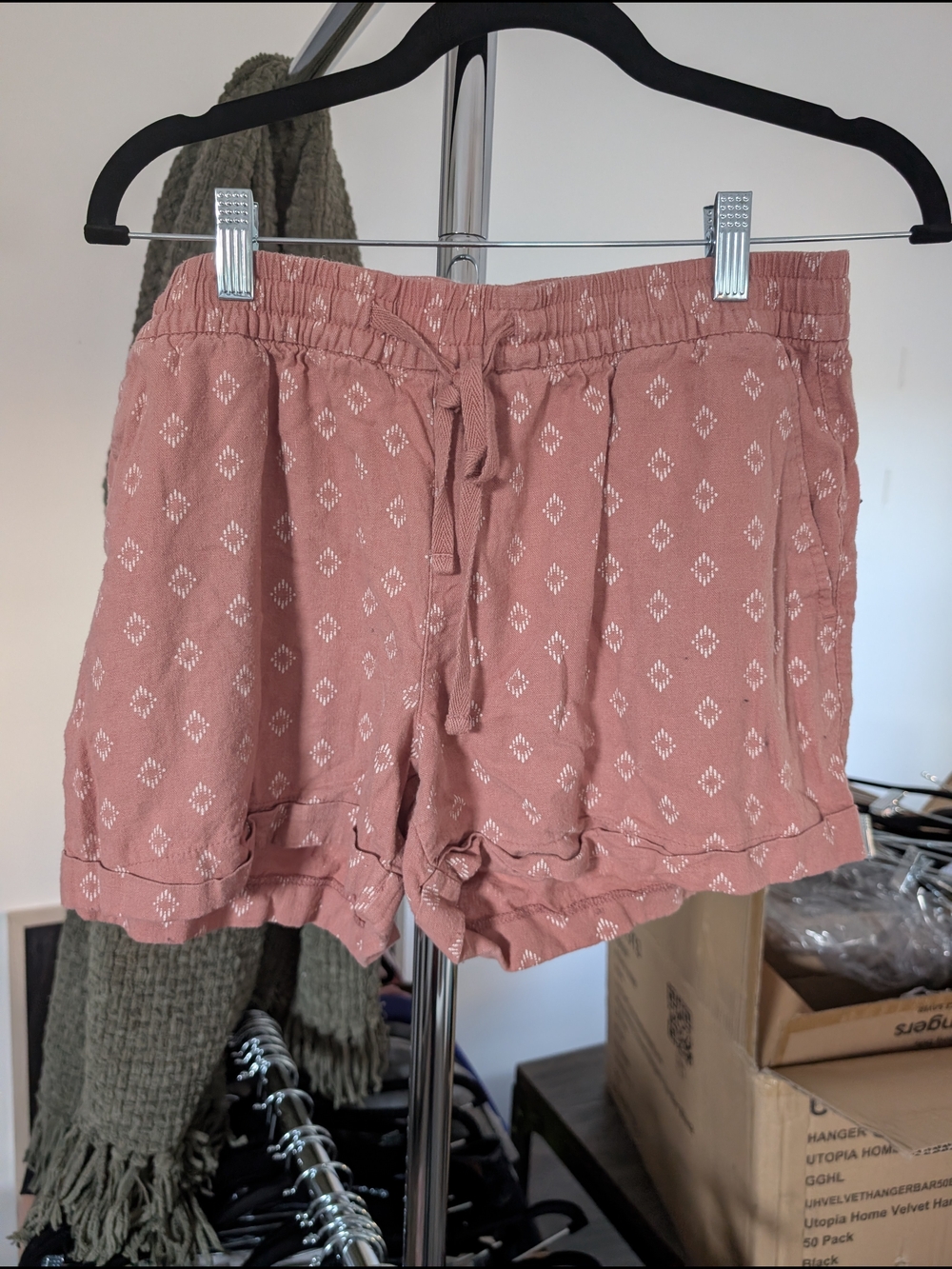 Women’s Drawstring Casual Shorts in Dusty Rose
